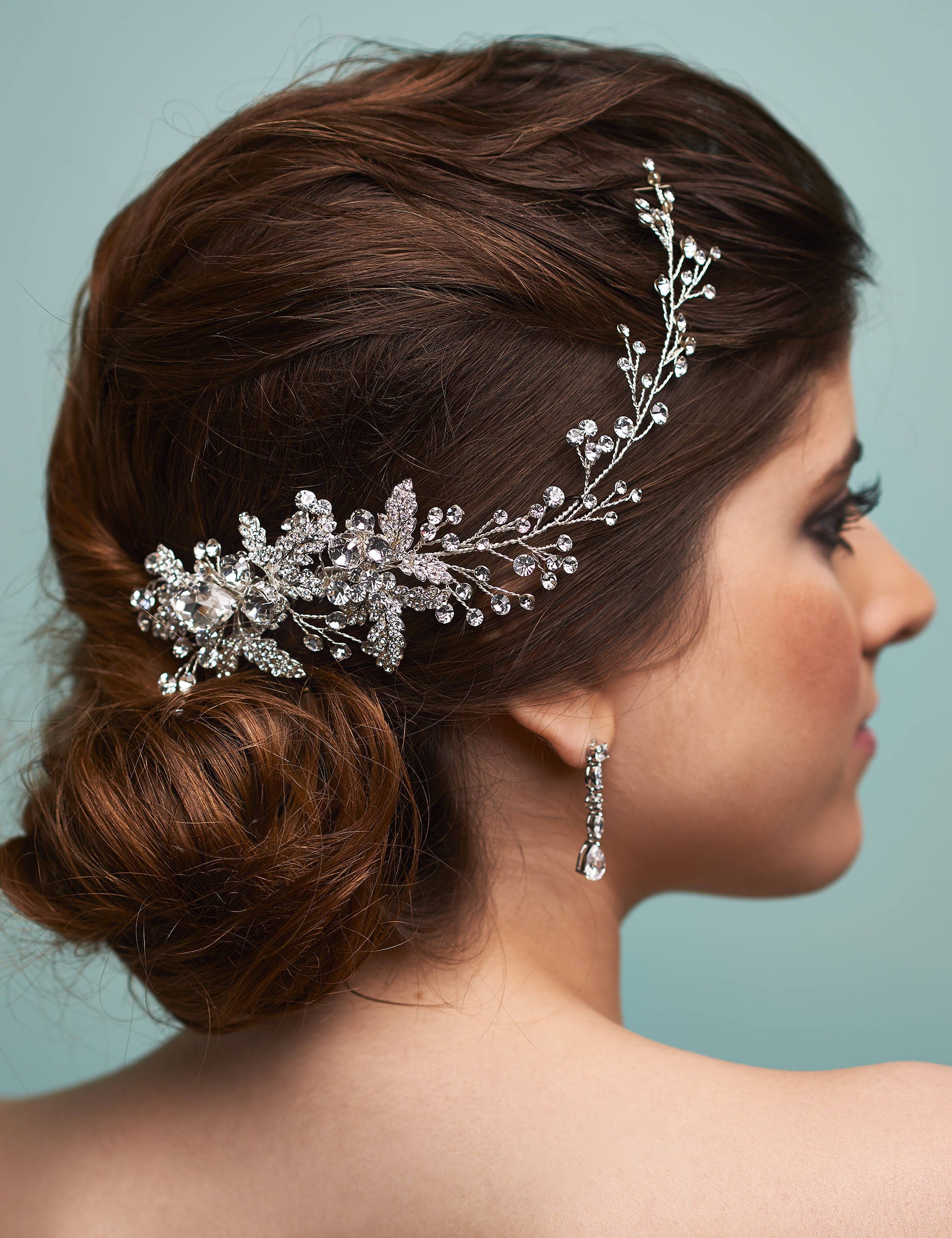 Bridal Rhinestone And Crystal Headpiece Style Wfd0383 Made