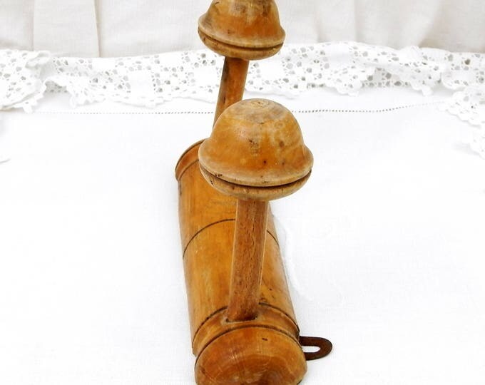 Antique French Traditional Wooden Faux Bamboo Hat Rack, Coat Rack / Hock, French Country Cottage Decor, Retro Rustic Home Entrance Interior