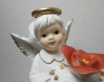 Angel Vintage Lefton July Birthday 6800 Series gift girls birthday angel 1980s angel figurine statue dolls