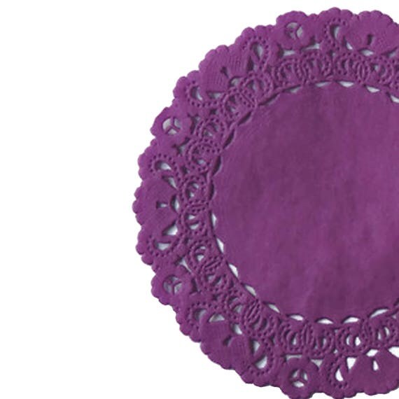 PLUM PURPLE Paper Lace Doilies 4 5 6