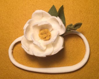 Magnolia Felt Flower Headband