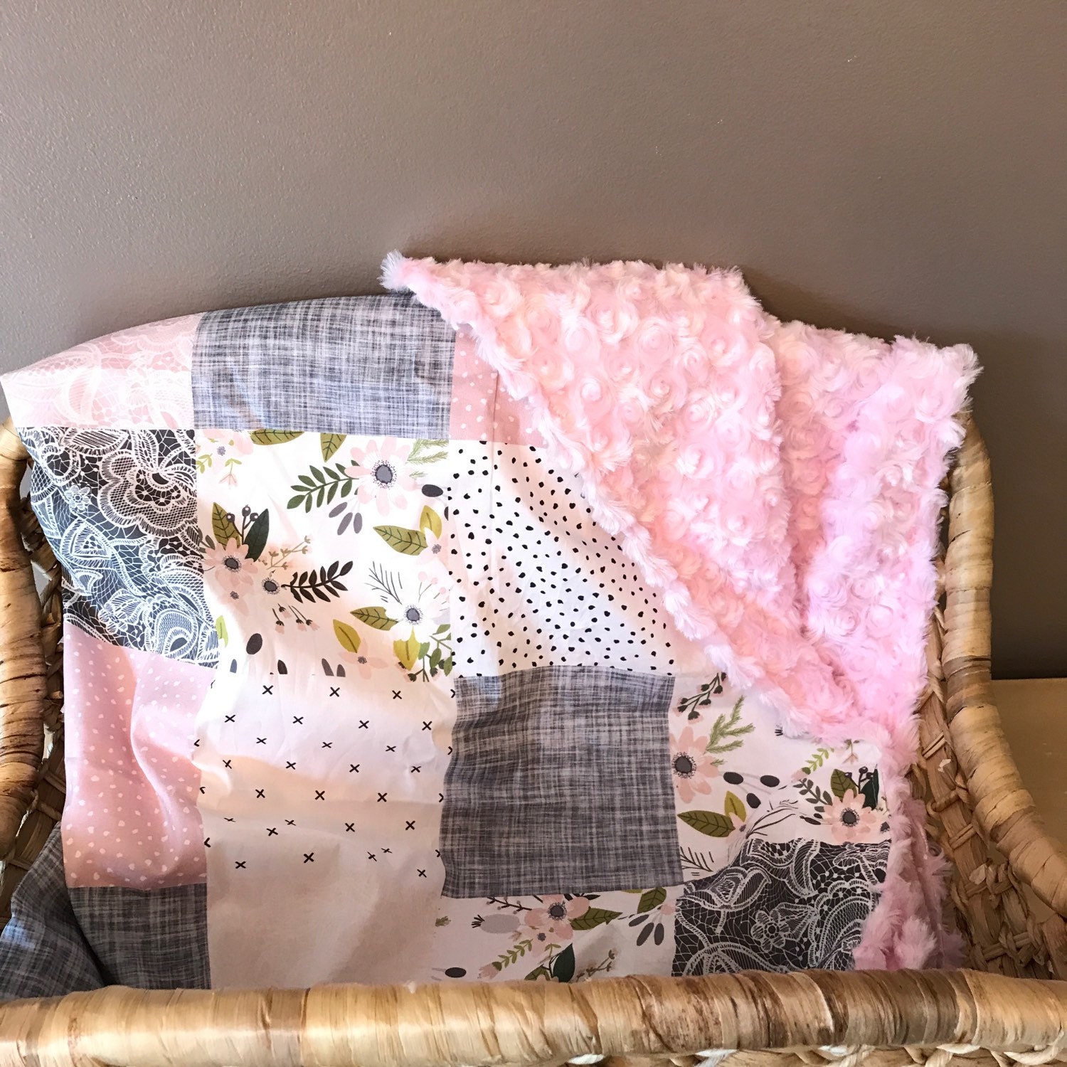 BLOW OUT SALE Gender Neutral Baby Blanket Chic Baby Blanket