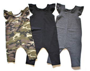 Baby girl romper, girls romper, baby girl clothes, solid romper, girls clothing, toddler girl clothes, toddler romper, baby romper for girl