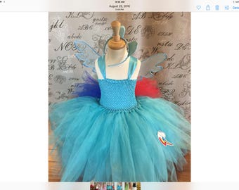 Rainbow dash costume tutu my little pony ready to ship