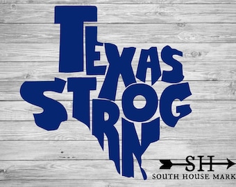 Texas Strong Decal // Texas State Flag Decal, Window Decal, Yeti Decal, Texas strong decal, Hurricane Harvey relief decal