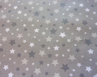 fabric star taupe and grey 50 * 70 cm