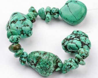 Very Large Turquoise Nuggets - 7-1/2-8"