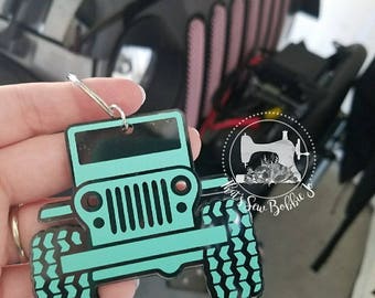 Acrylic jeep keychain your choice of color!