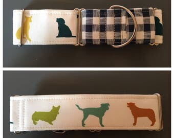 SALE! All Premade Martingale Collars, Size Large, 12-18" Necks, Most Greyhounds, Galgos, Sighthounds, and Medium Dogs, SHIPS ASAP