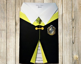 Printable Hufflepuff Harry Potter Card/Invitation (Editable)
