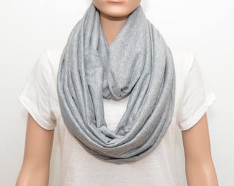 Gray Infinity Scarf, gray scarf, heather gray scarf, heather gray infinity scarf,wide scarf