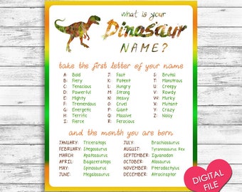 Dinosaur name | Etsy