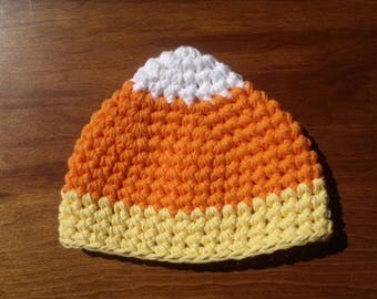 Candy Corn Hat Cotton READY TO SHIP