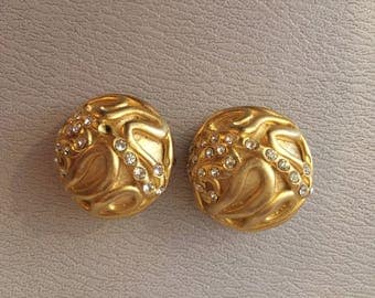 1960S // GOLDEN SNAKES // Vintge Norma Jean Clip On Earrings