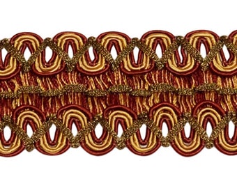 AHANDMAKER 12 Yards Gold Gimp Braid Trim, 1/2 Inch Metallic Braid