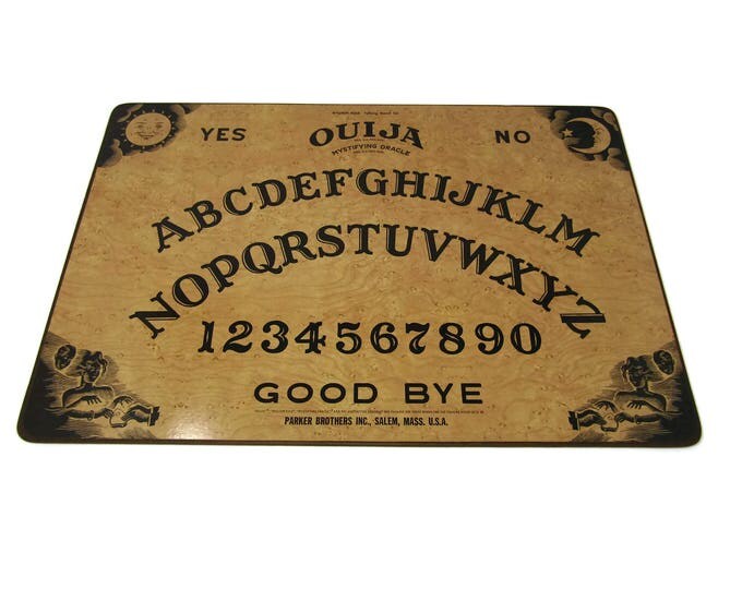 Vintage 1960s Ouija Mystifying Oracle OUIJA Board - William Fuld Parker Brothers Ouija Board Complete with Box & Planchette