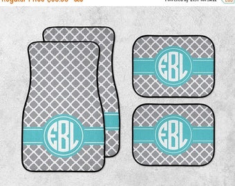 SALE - Personalized Car Mats - Preppy Car Mats - Monogram Car Mat Set - Custom Car Mat Set - New Car Floor Mats - Full Set Car Mats - New Dr
