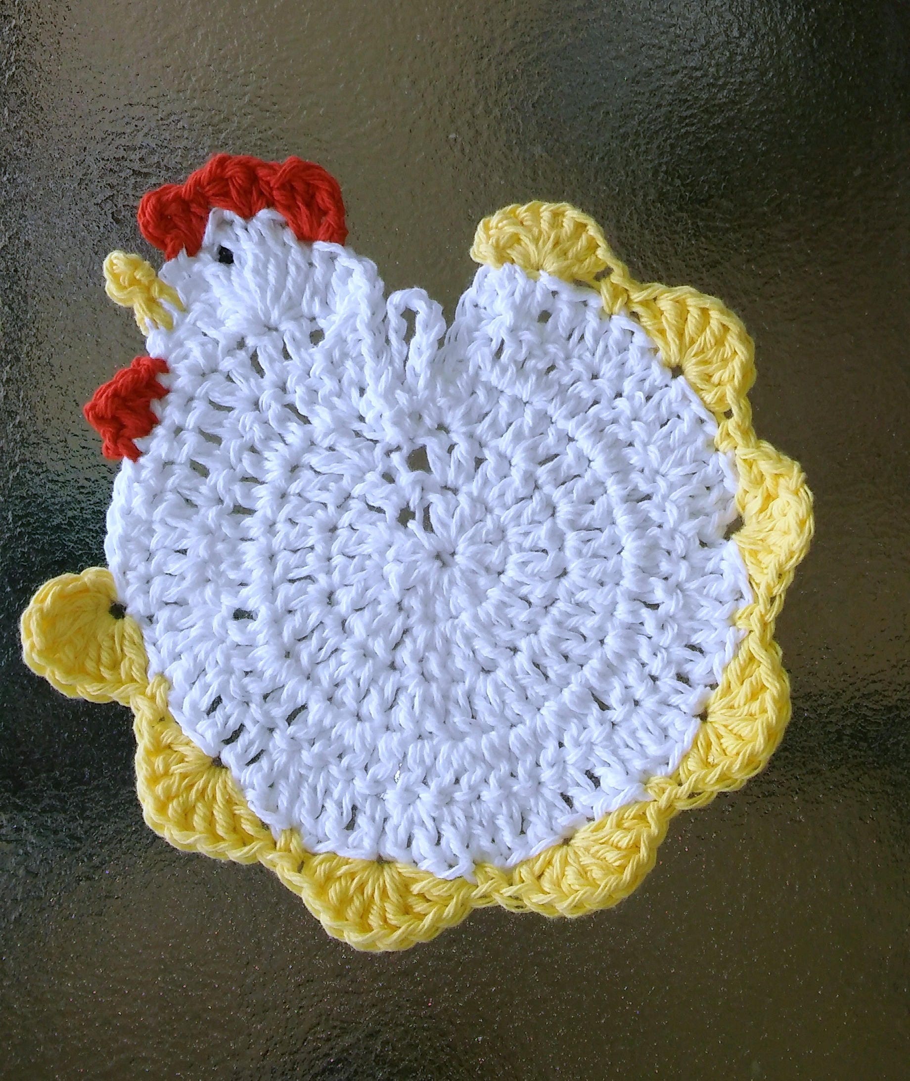 Chicken Pot Holder Rooster Pot Holder Crochet Pot Holder