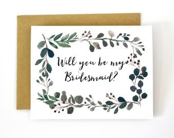 Will you Be My Bridesmaid, Greenary, Chic, succulents, Bridesmaid Proposal, Gift, Bridesmaid Box, Maid