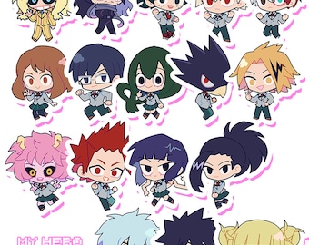 BnHA Hero and Villain Stickers