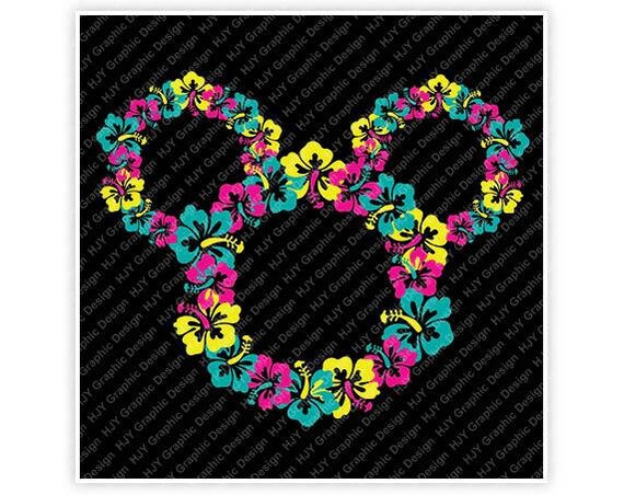 Download Disney Minnie Hawaiian Flowers Hawaii Mickey Mouse