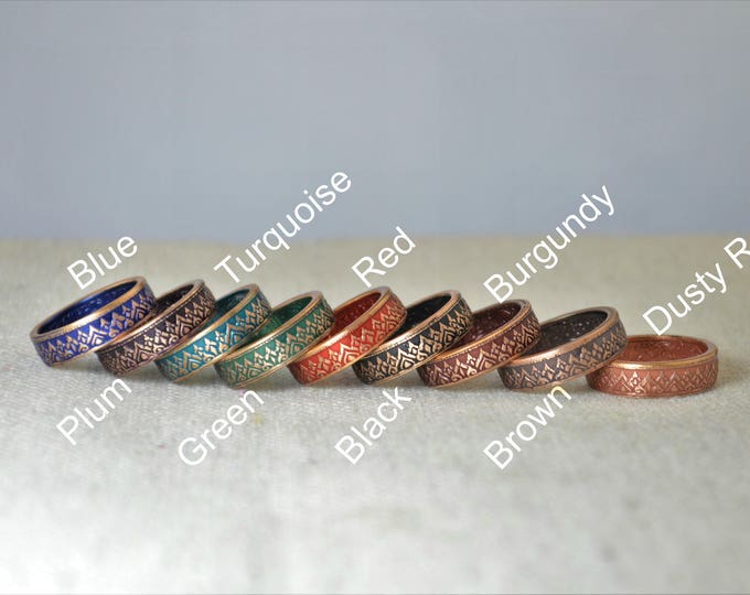 Thailand Coin Ring, Thai coin ring, Brown Ring, Crown Ring, Coin Ring, Thailand Art, Coin Jewelry, Bohemian Ring, Thailand, Bronze Coin Ring