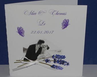 Sprig of lavender wedding invitation