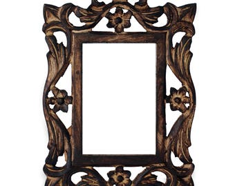 Carved wood Photo Frame