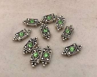 DS Custom Tackle Green Mylar Crystal Flash Sliding Teasers – 4 Inch, 10-Pack For Saltwater & Freshwater-553043