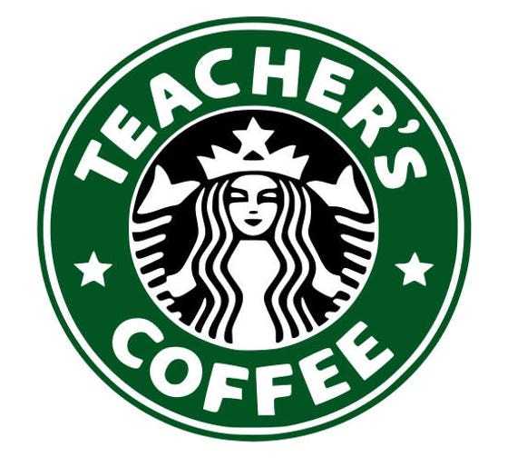 SVG starbucks logo teachers coffee custom starbuck logo
