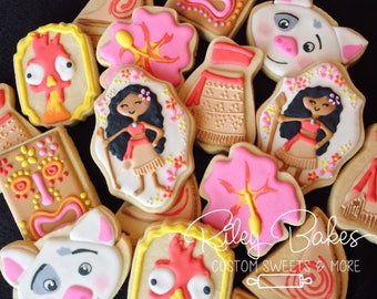 Moana Cookies, Moana Party, Moana Birthday Party Favors, Moana Cake,