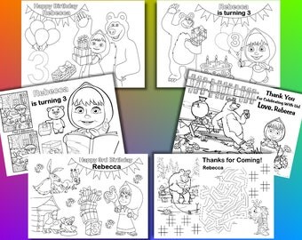 Five Nights at Freddy Birthday Party Favor coloring pages