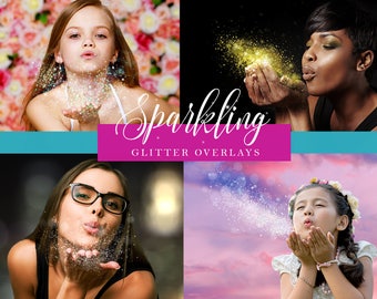 10 Scattered Sparkling Glitter Overlays 300dpi JPG for your Photography