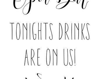 Download Cash bar sign | Etsy