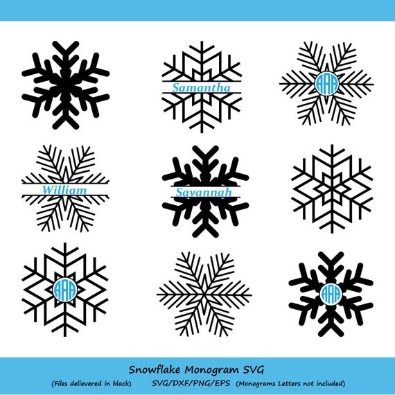 Download Snowflake SVG Cut File Snowflake Monogram Svg Snowflakes