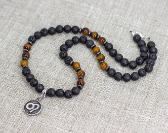 Personalized gift-for-boyfriend birthday gift-for-him gift-for-men necklace Tiger eye necklace Zodiac necklace Zodiac jewelry Leo necklace