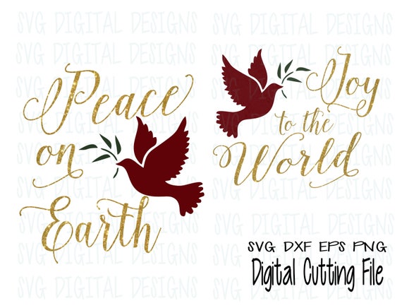 Download Christmas Svg Peace On Earth Joy to The World cut files SVG