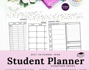 Student planner printable | Etsy