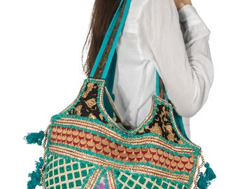 Woven Bag, Hippie Bag, Boho Bag, Small Shoulder Bag, Tote Bag, Beach Bag, Tribal Bag