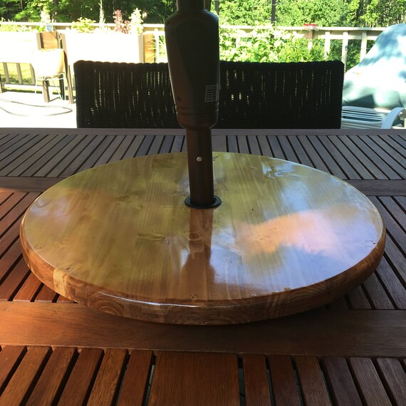 Outdoor Wood Lazy Susan for Patio Table with or Without