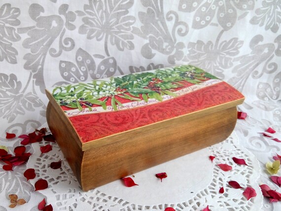 Personalised christmas wooden keepsake box,christmas eve box gift SAVE 20% off Sale Wooden Christmas Box / Merry Christmas Eve