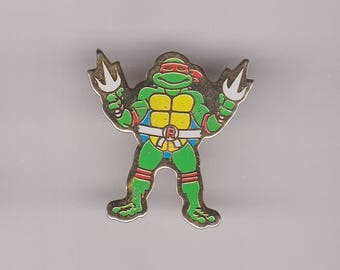 True Vintage RAPHAEL Teenage Mutant Ninja Turtle Pin, Enamel Pin, Pinback, Hat Pin, 80s, 90s, Sonic, Simpsons, X-Men, Spiderman