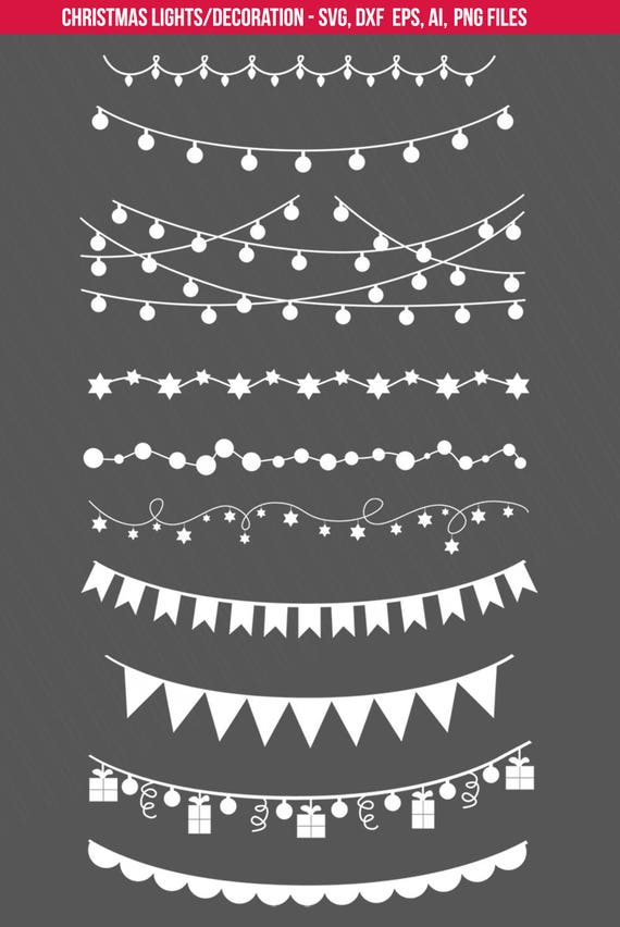 Download Christmas Lights SVG Decoration cut files Holiday decoration