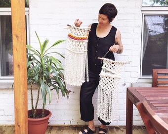 Custom modern macrame wall hanging, weaving, home decor, made to order