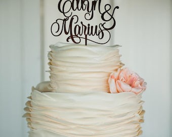 wedding cake topper wedding mr and mrs topper cake topper rustic cake topper wood personalized topper custom cake topper bride groom topper
