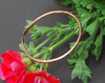 Wire wrapped bracelet Copper Bangle Bracelet Copper Jewelry Unisex copper bracelet Boho bracelet for men Men's copper bar bracelet wire wrap