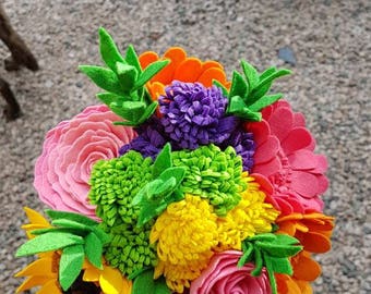 Bright Felt/Artificial Bouquet