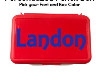 Personalized Pencil Box - Personalized School Box - Back to School - School Supply Box - Custom Pencil Box - Art Supply Box - School Boxes
