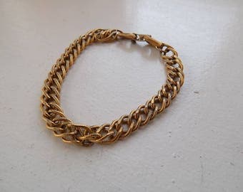 Vintage Monet Gold Tone Chain Bracelet Signed
