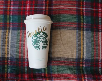 Personalized Starbucks Cup/Bridesmaid Gift/Teacher Gift/